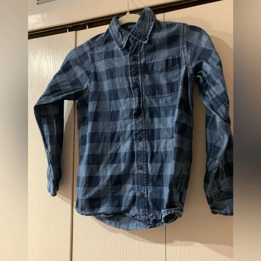 OshKosh B'gosh Navy Plaid Casual Shirt